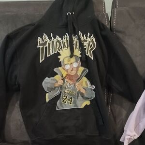 Thrasher Black and Yellow Graphic Hoodie